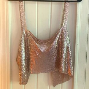 NWT Meta Sequin Crop Top